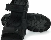Meskie sandaly trekkingowe skorzane HEVA, czarne, stan: nowy – zdjęcie 2
