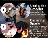 Bransoletka survivalowa paracord aZengear (stan nowy) – zdjęcie 4