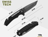 Scyzoryk skladany EDC z klipsem Swiss+Tech – stan: nowy – zdjęcie 5