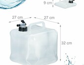 Skladany kanister na wode 20 l Relaxdays 4x (stan nowy) – zdjęcie 4