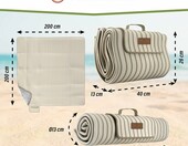 Koc plazowy piknikowy XXL 200x200 Veddelholzer (stan nowy) – zdjęcie 2