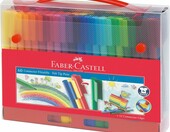 Faber-Castell Flamastry Connector 60 kolorów w walizce - pisaki dla dzieci – zdjęcie 1