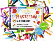 Creative Deco Plastelina dla dzieci 24 kolory 1600 g - duży zestaw do lepienia – zdjęcie 1
