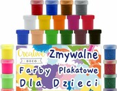 Creative Deco Farby plakatowe 24 kolory x 20 ml - zestaw dla dzieci – zdjęcie 1