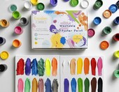 Creative Deco Farby plakatowe 24 kolory x 20 ml - zestaw dla dzieci – zdjęcie 2