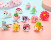 PinkSheep - 24 pierścionki dla dzieci na przyjęcie, w pudełku prezentowym – zdjęcie 4