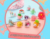 PinkSheep - 24 pierścionki dla dzieci na przyjęcie, w pudełku prezentowym – zdjęcie 5