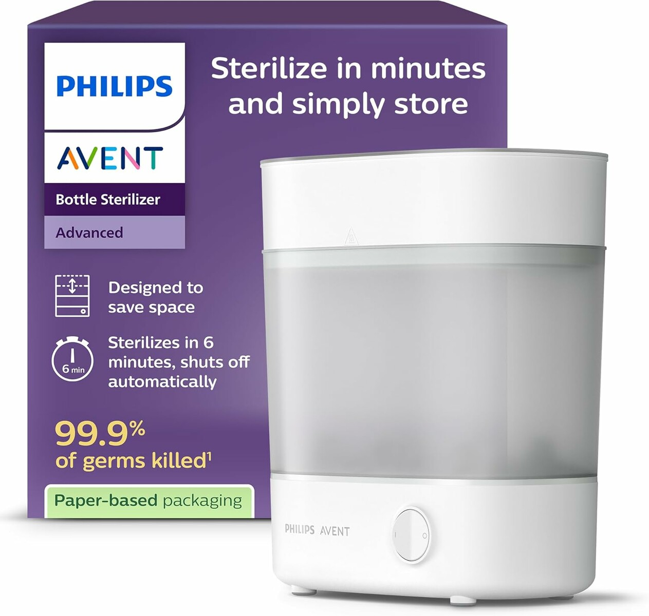 Philips Avent SCF291/00 - elektryczny sterylizator parowy na 6 butelek