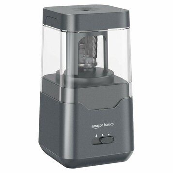Amazon Basics Temperówka elektryczna przenośna, czarna, zasilanie bateryjne/USB