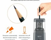 Amazon Basics Temperówka elektryczna przenośna, czarna, zasilanie bateryjne/USB – zdjęcie 4