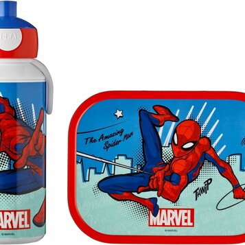 Mepal Zestaw śniadaniówka i bidon dla dziecka, motyw Spider-Man, bez BPA