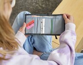 Lässig Portfel dziecięcy BOLD czarny, z przezroczystym okienkiem, zapięcie na rzep – zdjęcie 4