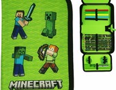 Minecraft Piórnik szkolny wypełniony przyborami, motyw Steve i Alex, 22 elementy – zdjęcie 1