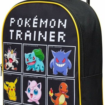 Pokémon Walizka dziecięca na kółkach, składana, 10,5 l, czarno-wielokolorowa
