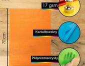 OfficeTree Bibuła kolorowa 120 arkuszy, 12 kolorów, 50x70 cm – zdjęcie 2