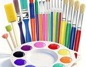 Halobios Zestaw pędzli do malowania z paletą, 20 elementów, dla dzieci – zdjęcie 1