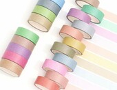 Songdao Taśmy washi dekoracyjne pastelowe 20 rolek - zestaw do prac plastycznych – zdjęcie 2