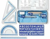 STAEDTLER Zestaw geometryczny szkolny w metalowym etui, 2x cyrkiel z akcesoriami – zdjęcie 2