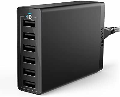 Anker PowerPort 6 – ładowarka sieciowa 60 W, 6 portów USB, czarna
