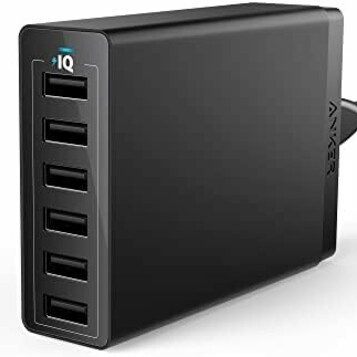 Anker PowerPort 6 – ładowarka sieciowa 60 W, 6 portów USB, czarna
