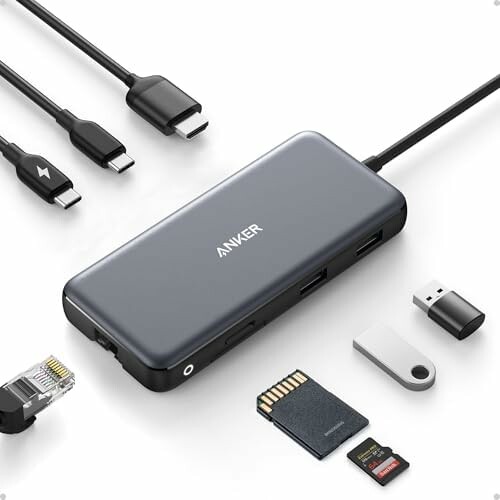 Hub USB-C 8w1 Anker 555 PowerExpand, stan: nowy
