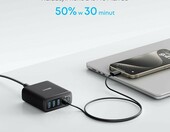 Anker stacja ładująca 6 portów 112 W – 3× USB-C, 3× USB-A, czarna – zdjęcie 3
