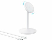 Anker MagGo stojak ładujący Qi2 15 W – zgodny z MagSafe, biały – zdjęcie 1