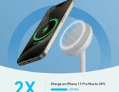 Anker MagGo stojak ładujący Qi2 15 W – zgodny z MagSafe, biały – zdjęcie 2