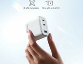 Anker Nano ładowarka sieciowa 70 W, 3 porty USB-C, biała – zdjęcie 3
