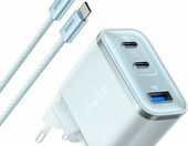 Anker Nano ładowarka sieciowa 70 W, 3 porty USB-C, niebieska – zdjęcie 1