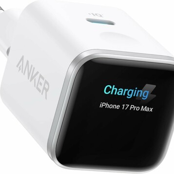 Anker Nano ładowarka USB-C 45 W GaN z wyświetlaczem, biała