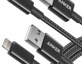 Anker kabel USB-A Lightning 2 szt. 1,8 m, nylon, MFi, czarny – zdjęcie 1