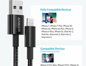 Anker kabel USB-A Lightning 2 szt. 1,8 m, nylon, MFi, czarny – zdjęcie 5