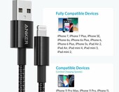 Anker kabel USB-A Lightning 2 szt. 1 m, nylon, MFi, czarny – zdjęcie 5