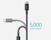 Anker 333 zestaw 3 kabli USB-C 100 W, 1 m + 1,8 m + 3 m, czarny – zdjęcie 5
