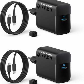 Anker zestaw 2x ładowarka USB-C 45 W + kabel 1,5 m, czarna