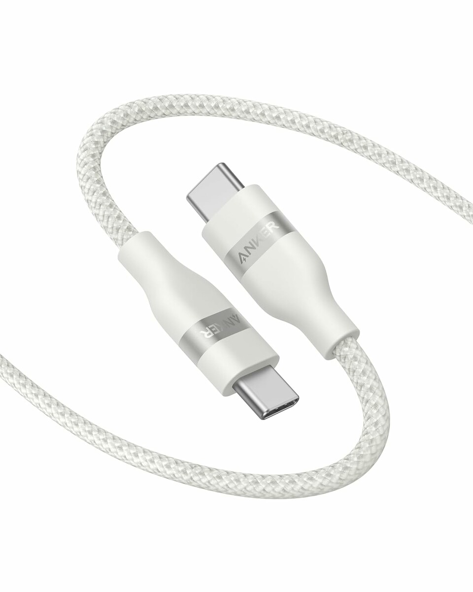 Anker kabel USB-C USB-C 240 W, pleciony, 1,8 m, biały