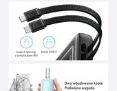 Anker Zolo A110L powerbank 10000 mAh 30 W - kable Lightning i USB-C – zdjęcie 2