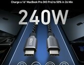 Anker Prime kabel USB-C USB-C 240 W, nylon, 90 cm, czarny – zdjęcie 2