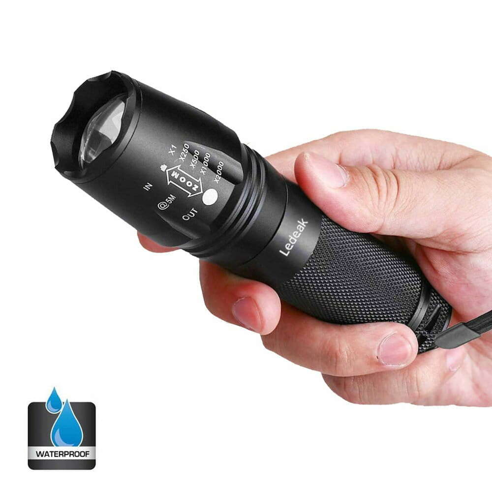 Latarka wodoodporna LED CREE ZOOM Ledeak XM-L2 1200LM