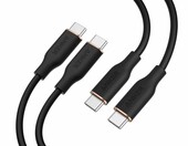 Anker PowerLine III Flow zestaw 2x kabel USB-C 240 W, silikon, 1,8 m, czarny – zdjęcie 1