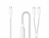 Anker kabel USB-C 2w1 140 W, rozdzielacz na dwa urządzenia, 1,2 m, biały – zdjęcie 1