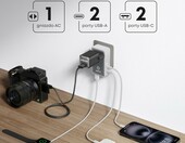 Anker Nano adapter podróżny 5w1, 4 porty USB, ponad 200 krajów, biały – zdjęcie 3