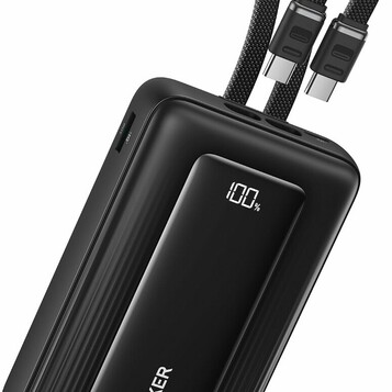 Anker Zolo powerbank 10000 mAh 35 W, dwa kable USB-C, czarny