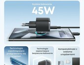 Anker Nano ładowarka USB-C 45 W + kabel 1,8 m, czarna – zdjęcie 2