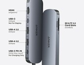 Hub USB-C 7w1 Anker – stan: nowy – zdjęcie 2