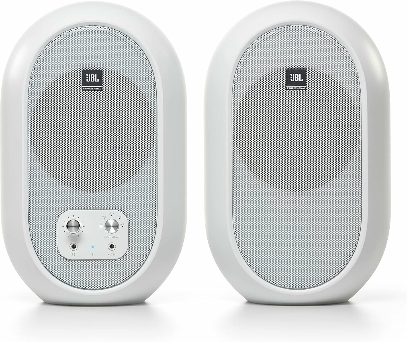 Para białych monitorów studyjnych JBL 104-BT (stan nowy)