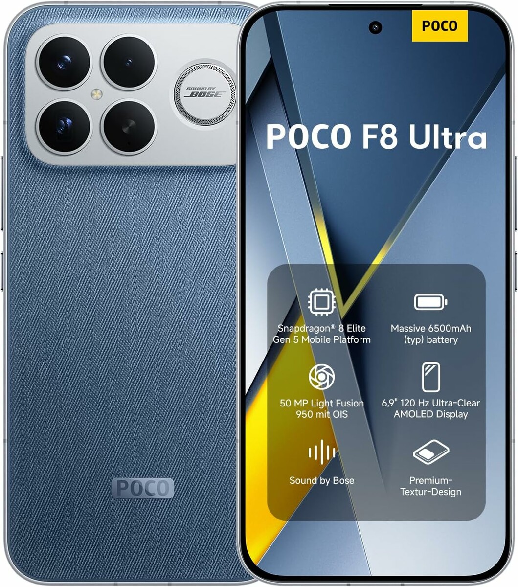 Xiaomi POCO F8 Ultra 16+512 GB - smartfon Snapdragon, niebieski