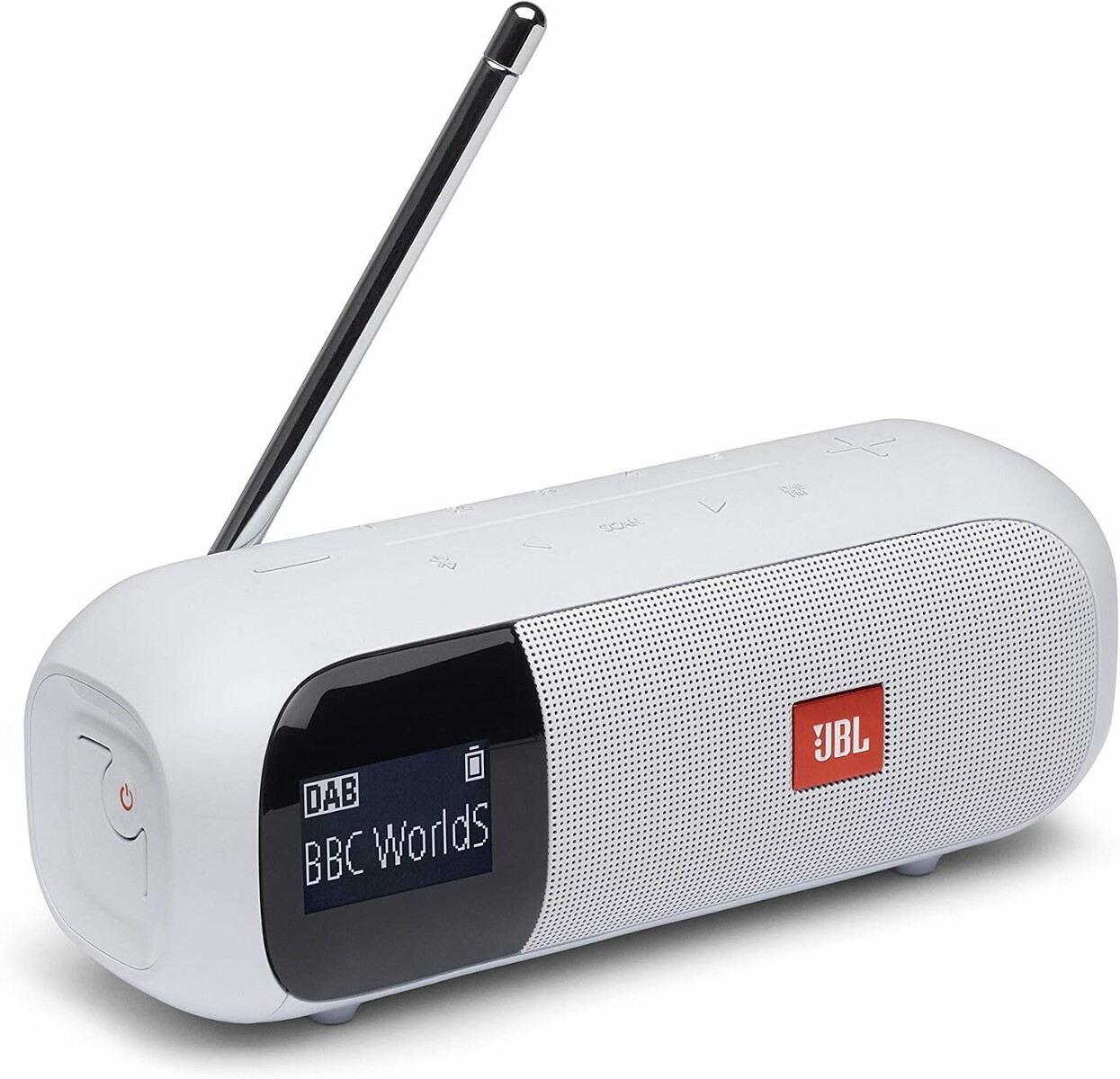 JBL Tuner 2 - przenośny głośnik Bluetooth z radiem FM, biały