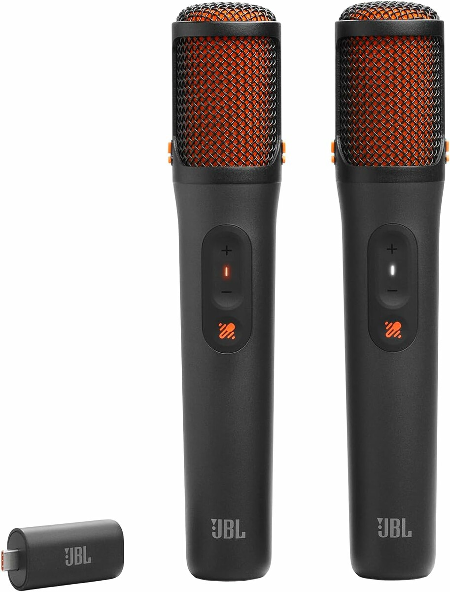 JBL EasySing Mics - zestaw 2 bezprzewodowych mikrofonów karaoke, czarne